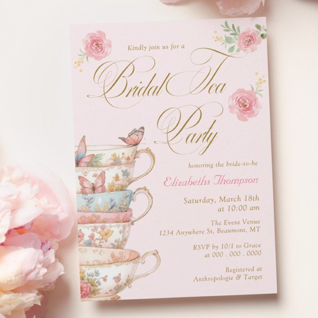 Invitación Fiesta de té de novia (Subido por el creador)