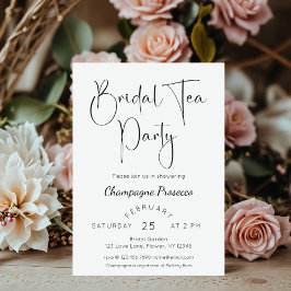 Invitación Fiesta de té de novia con guión moderno