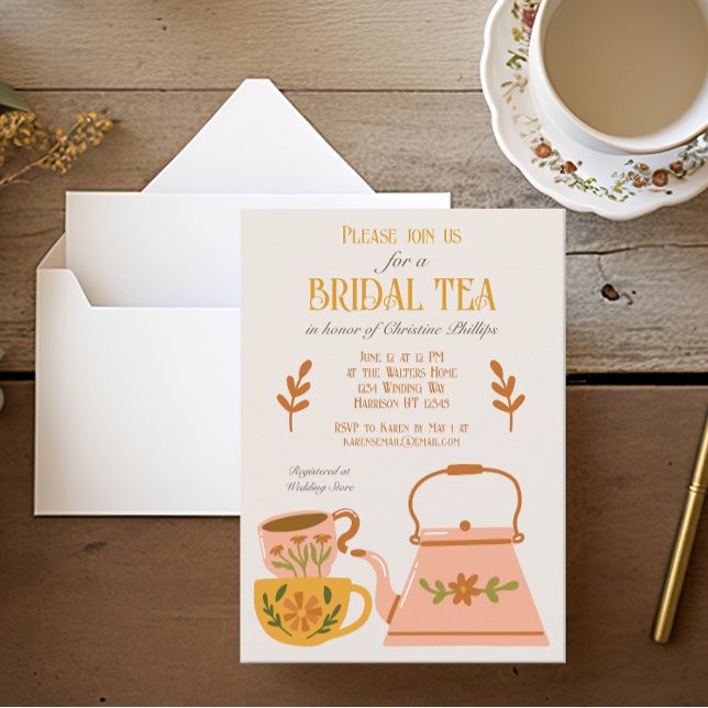 Invitación Fiesta de té de novia de otoño (Subido por el creador)