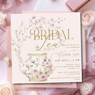 Invitación Fiesta de té de novia Wildflowers Bridal Shower