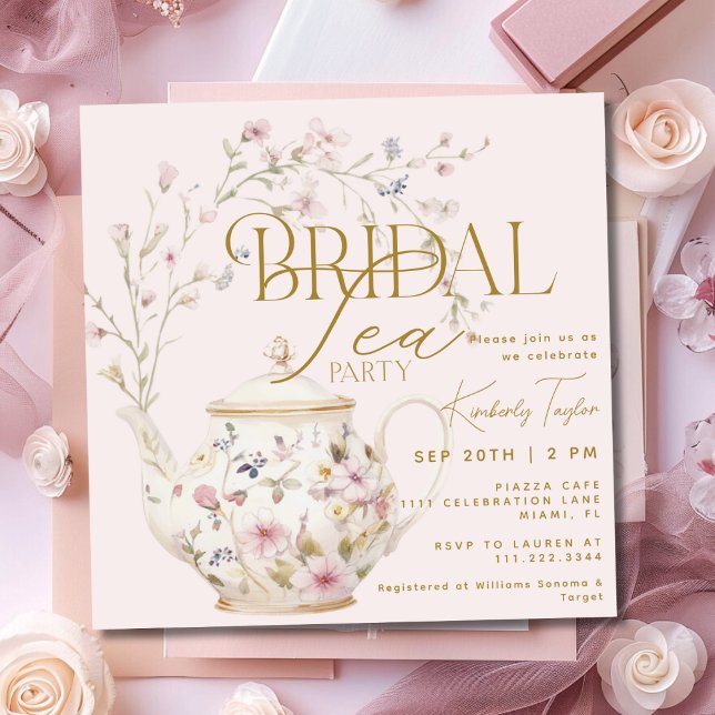 Invitación Fiesta de té de novia Wildflowers Bridal Shower (Subido por el creador)