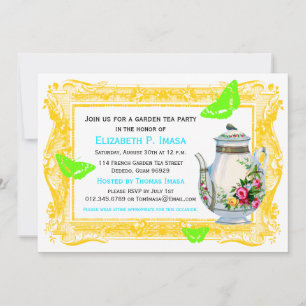 Invitación Fiesta de té del jardín francés