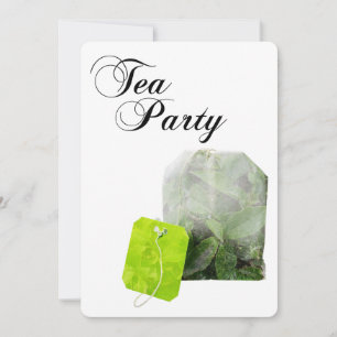 Invitación fiesta de té doble exposición