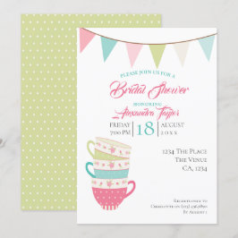 Invitación Fiesta de té ducha novia personalizada