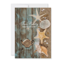 fiesta de té elegante de conchas marinas para desp