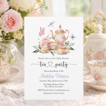 Fiesta de té elegante Mariposas Baby Shower