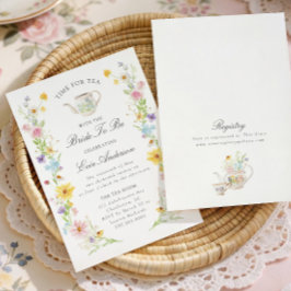 Invitación Fiesta de té floral colorida de boda