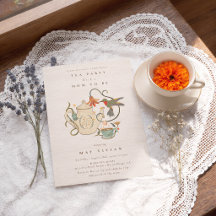 Fiesta de té floral Faecore con acuarela para baby
