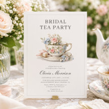 Fiesta de té floral para despedida de soltera
