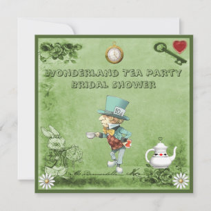 Invitación Fiesta de té loco Wonderland