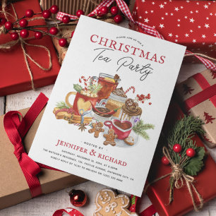 Invitación Fiesta de Té Navideña Festiva