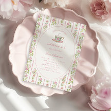 Fiesta de té nupcial floral rosa grandmillennial