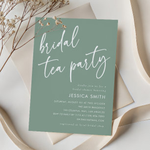Invitación Fiesta de té para despedida de soltera boho modern