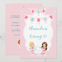 Fiesta de té personalizada shabby-chic para cumple