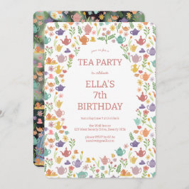 Invitación Fiesta de té Personalizado lindo cumpleaños FOTO