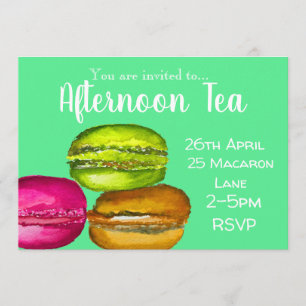 Invitación Fiesta de té por la tarde delicioso y colorido
