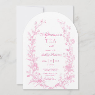 Invitación Fiesta de té por la tarde elegante para baby showe