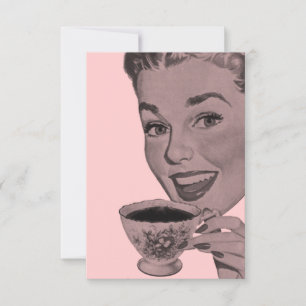Invitación Fiesta de té retro V2
