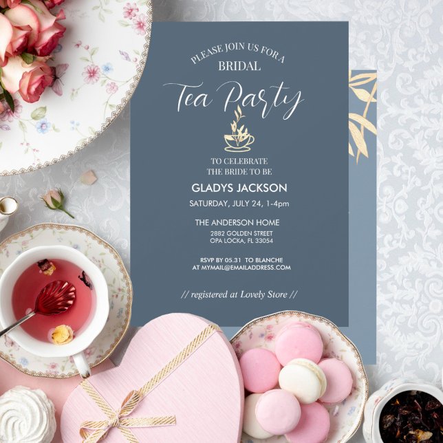 Invitación Fiesta de té sinfónico floral y eterno (Subido por el creador)