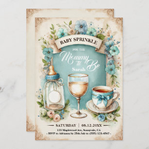 Invitación Fiesta de té ventilado Niños Bebé Sprinkle