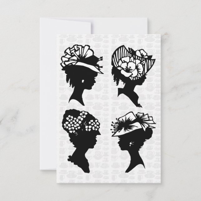 Invitación Fiesta de té ventilado V2 (Anverso)