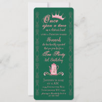 Fiesta de té verde y rosado Princesa Cumpleaños