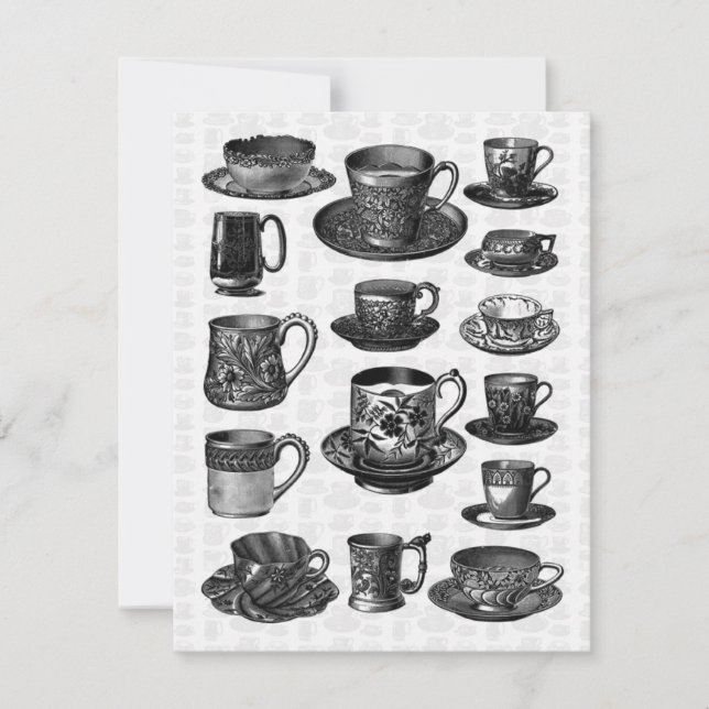 Invitación Fiesta de té victoriano (Anverso)