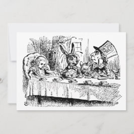 Invitación Fiesta de té vintage de Alicia en el País de las M