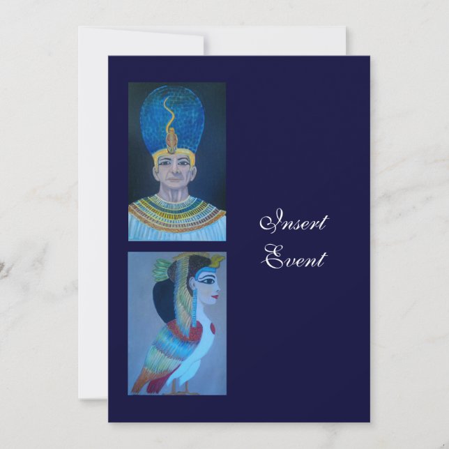 Invitación Fiesta de temas egipcia 5x7 (Anverso)