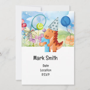 Invitación Fiesta de Tenis 1 cumpleaños