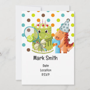 Invitación Fiesta de Tenis 1 cumpleaños
