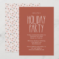 Fiesta de Terracotta Red Boho Polka Dot Navidades