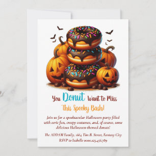 Invitación Fiesta de Terror: Cena Espeluznante de Halloween