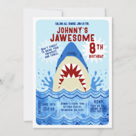 Invitación Fiesta de tiburones en la piscina