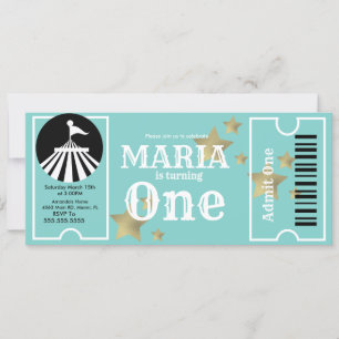 Invitación Fiesta de tickets de cumpleaños de las estrellas d