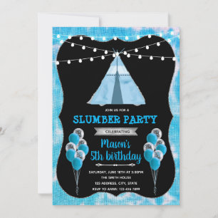 Invitación Fiesta de tintes de corbata azul