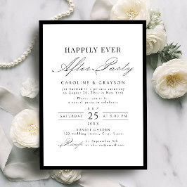 Invitación Fiesta de tipografía elegante por siempre