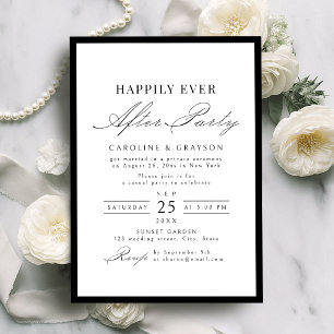 Invitación Fiesta de tipografía elegante por siempre