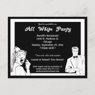 Invitación Fiesta De Trajes Blancos De Forma Gratuita O Forma