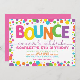 Invitación Fiesta de Trampoline de Jump Birthday Bounding Hou