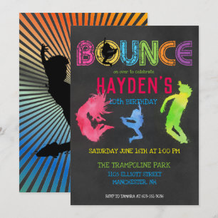 Invitación Fiesta de Trampoline Park