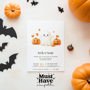 Invitación Fiesta de tratamiento o truco cutáneo del fantasma