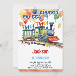 Invitación Fiesta de tren de cumpleaños 4