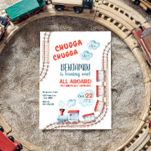 Fiesta de tren Invite a niño Chugga Choo
