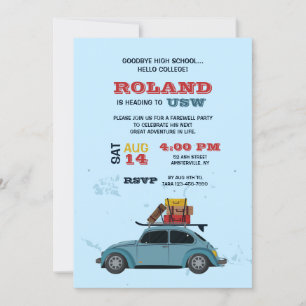 Invitación Fiesta de tronco de enlace de universidad