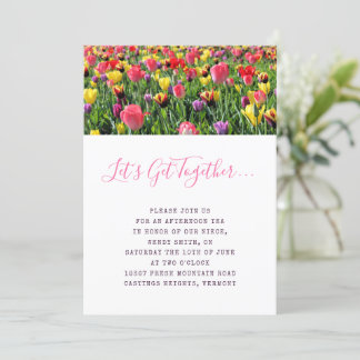Invitación Fiesta de tulipanes de primavera