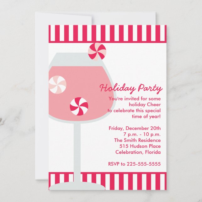 Invitación Fiesta de vacaciones (Anverso)