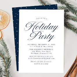 Invitación Fiesta de vacaciones con elegante letra caligráfic