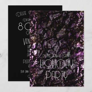 Invitación Fiesta de vacaciones con textura grunge rocosa