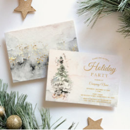 Invitación Fiesta de vacaciones corporativas de Árbol de acua